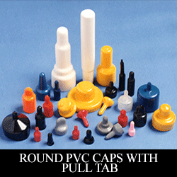 Round Plastic Caps with pull tabs